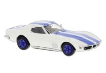 Brekina 19991 - H0 - Chevrolet Corvette C3, Coupé - weiß/blau